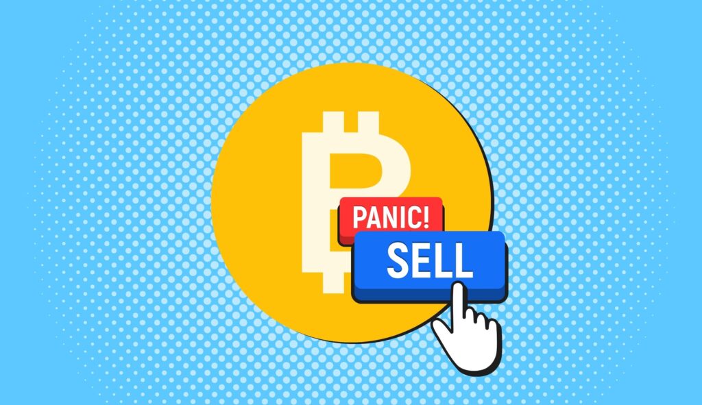Продажа биткоинов - тенденция паники