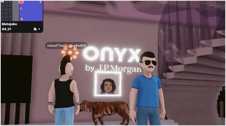 Виртуальный офис Onyx Lounge в метавселенной - офис JPMorgan 