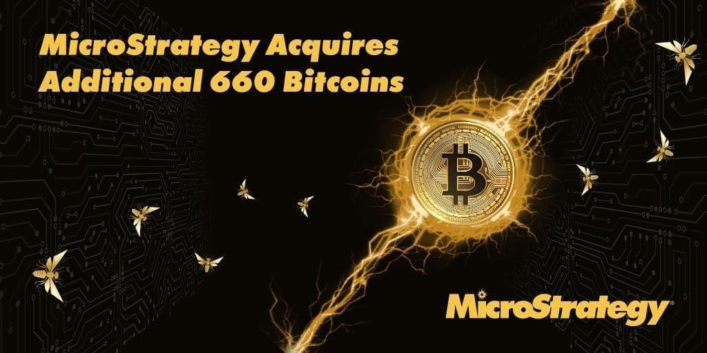 MicroStrategy приобрели 660 BTC за $25 млн